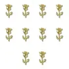 10pcs 3d Nail Decors Vibrant Color Decorative Rose Flower Style 3d Nail Decors