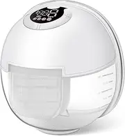 Henkion Wearable Breast Pump,Electric Handsfree Breast Pump Portable Breastfeeding Pump,4 Modes&9 Adjustable levels,24mm Flange, Low Noise&Leakproof,USB Rechargeable Automatic Breast Pump,Smart Timing Off (S32 White-1PC)