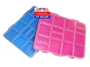 Blue or pink rectangle containers plastic case storage beads diamond paint box