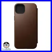NOMAD Modern Leather Folio Case, card/cash, Apple iPhone 14 Pro Max, Brown