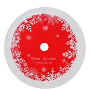 Christmas Tree Skirt Red Tree Apron Hotel Shopping Mall Decor 122cm snowflake English tree skirt