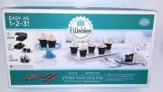 2 Piece Large Cup Cake Cone Pan 8 Cup Fillables Bake Fill & Serve Nonstick New
