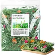 Moreeulsi Rabbits Hay Bedding,Natural Hamster Bedding Grass Hay - Healthy Pet Food Improves Digestion for Small Animal Gerbils, Hamsters, Chinchillas