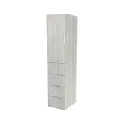 Lugna 2048 x 450 x 580mm Mist 3 Shelf 4 Drawers Left Hinged Door Storage Cabinet