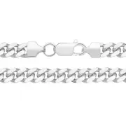 Girls Sterling Silver 4mm Cuban Curb Chain Necklace