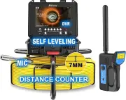Anysun Sewer Camera with Locator | 165ft Self-Leveling Pipe Cam, 9'' Monitor
