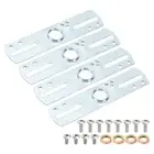 4 Set 105x22mm Light Fixture Crossbar Kit Ceiling Light Plate Silver Tone