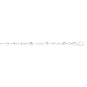Silver Man-made Pearl & Bead 19cm Bracelet - Made In Italy in White