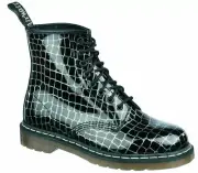 Dr Martens Doc 8 Hole 1460 Black And Silver Croc 10072024