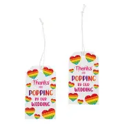 Lotsa Pops Pop Fidget Toy Wedding Favor Tags - 3 1/2" x 2", 24 pieces