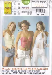 Burda Young Sewing Pattern 8313 Misses Tops Size 8-18