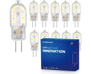 UCINNOVATE 10X G4 LED Light Bulbs, 2W (20W Equivalent) Replace Halogen Bulb, Non-Dimmable, Warm White, for Chandelier Home Lighting Lamp Decoration AC/DC 1