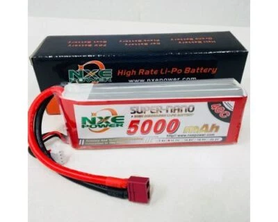 NXE Lipo Battery 11.1V 5000mAh 40C Soft Case Deans Connector
