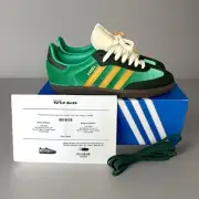 adidas Samba OG Green Preloved Yellow Velvet W Size 8.5W 7.5M JI2681