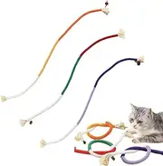 Cat Cotton Rope Toy- Cat Chew Rope | Cat Bite Rope Chew Toy | Bite Resistant Interactive Pet | Kitten Teeth Cleaning Toy | Bite Resistant Pet Cleaning Teeth Supplies for Medium Animals Small Kittens