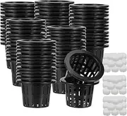 Garden Net Cup Pots – Soilless Cultivation Root Fixer Planting Mesh Basket | Hydroponics Garden Balcony Planting Solution | Hydroponic Plant Cultivation Cups for Strawberry, Bonsai, Pepper, Lettuce