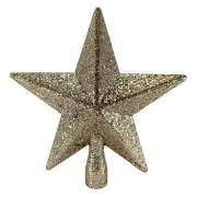 7.5 Inch Gold Glittered Star Christmas Tree Topper