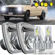 PAIR 7x6" HEADLIGHTS Hi/Lo beam W-bulbs H6054 fits Nissan Mitsubishi Mighty Max