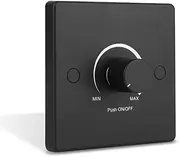 Clearhill DC 12V/24V 5A High Side PWM LED Dimmer Switch, 86mm x 86mm,Stepless Dimmer for RV, Boat, Truck, Trailer Lights (Black)