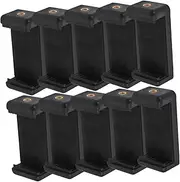 Angoily 10-Pack Universal Phone Tripod Mount Holder Selfie Stick Phone Clip for Live Streaming (no Holes)