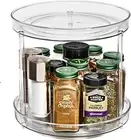 9"D 2 Tier Clear Lazy Susan Turntable Organizer for Fridge Pantry Cabinet Table