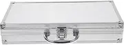 Sosoport Portable Aluminum Tool Box Durable Hard Shell Briefcase with Reinforced Corners for Secure Document Storage Lightweight Carrying Case for Travel and Work Use