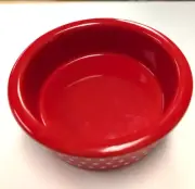 Whisker City Cat Dish - Red w/ White Polka Dots, NWOT