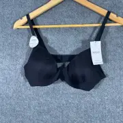 Berlei Bra Womens 14B Black T-Shirt Demi Coverage Understate Adjustable NEW