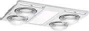 Martec Profile Panel 4 High Performance Bathroom Heater Fan Exhaust with 12W Tricolour LED Light, White