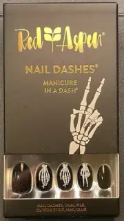 Red Aspen Press On Nails, Short Almond, I’ve Got A Bone To Pick, Pomona