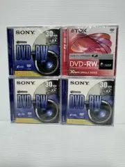 Sony & TDK DVD-RW Mini Disc For Video Camera 30 Min 1.4GB 80mm Sealed Lot Of 4