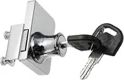 ASAKKURA Home Door Lock Glass Door Lock White Security Lock for Stereo Cabinets Showcase