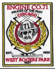 Chicago Fire Department, Illinois Engine 71 West Rogers Park Patch V1