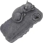 HYTROVE Pet Remembrance Stone Cat Memorial Tombstone Statue Resin Pet Memorial Cat