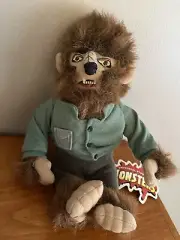 Stuffins Werewolf Plush Wolfman 9" Universal Studios Monsters 1999 Rare Htf NWT