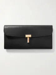 [TOTEME] TOTEME - T-lock Textured-leather Wallet - Black - One size One size Black