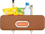 Tuxuseo Tissue Case for Car, Tissue Box for Car, Paper Towel Clip Cup Holder - PU Leather Automotive Central Defense Accessories Hold the Vehicle for Phone, Glasses, Keys and More