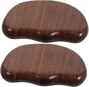 EXQUIMEUBLE 2pcs Portable Wooden Guasha Scraping Board Lightweight Massager for Face Alleviates Tension Durable and Compact Massage Tool for Home Travel