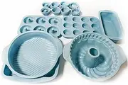 Ayedvan 30PCS Nonstick Silicone baking set,Silicone Cake Molds, Baking Sheet, Donut Pan for baking sets with 24 Pack Cupcake Mold Baking Cups