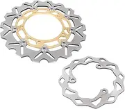 Arashi Motorcycle Front Rear Brake Disc Rotors Set Compatible with Yamaha YZF R3 R25 2015 2016 Gold