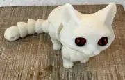3D Printed Cat NEW!!! Snowball Kitty Movable Joints
