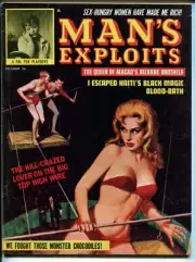 MAG: Man's Exploits 12/1963-Vicky Kennedy cheesecake-black magic-crocodiles-p...