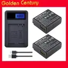 2 Battery +LCD Charger For Panasonic Lumix DC-TZ90 DC-TZ95 DMW-BLE9 E / BLG10 E