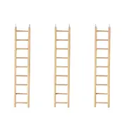 3x Nature Island 45cm Plain Wooden 9 Step Bird Pet Exercise Climb Fun Toy Ladder