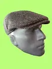 Hartside HS14 Scottish Highland Harris Tweed® Flat Cap in SLATE - PICK SIZE