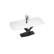 Kingsley Rectangular Ceramic/Marble Dining Table/Round Corner
