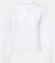 [Frame] Frame Puff-sleeve cotton blouse AU 10 white