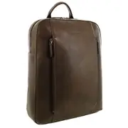 Pierre Cardin Men's Leather Functional Business/Laptop Backpack - Oak