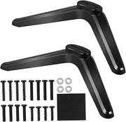 HIAKDOFT 2Pcs Tv Mount Stand Tabletop Bracket with Non Slip Base Pad Easy Installation Tv Holder for Tvs No Drilling Required Stable Support for Home