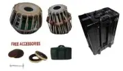 INDIAN HAND PERCUSSION CLASSICAL STEEL TABLA SETFIBER HARD CASE FOLK MUSIC 1